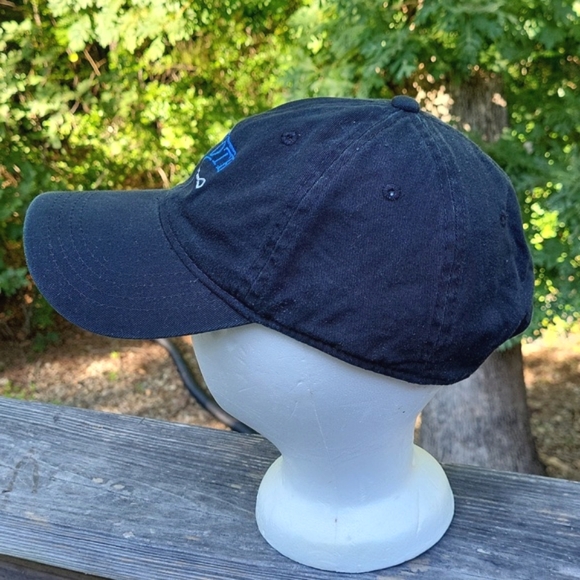 Off The Hook fishing cap, black w blue embroidered fish and hook,adjustable back - Picture 3 of 10
